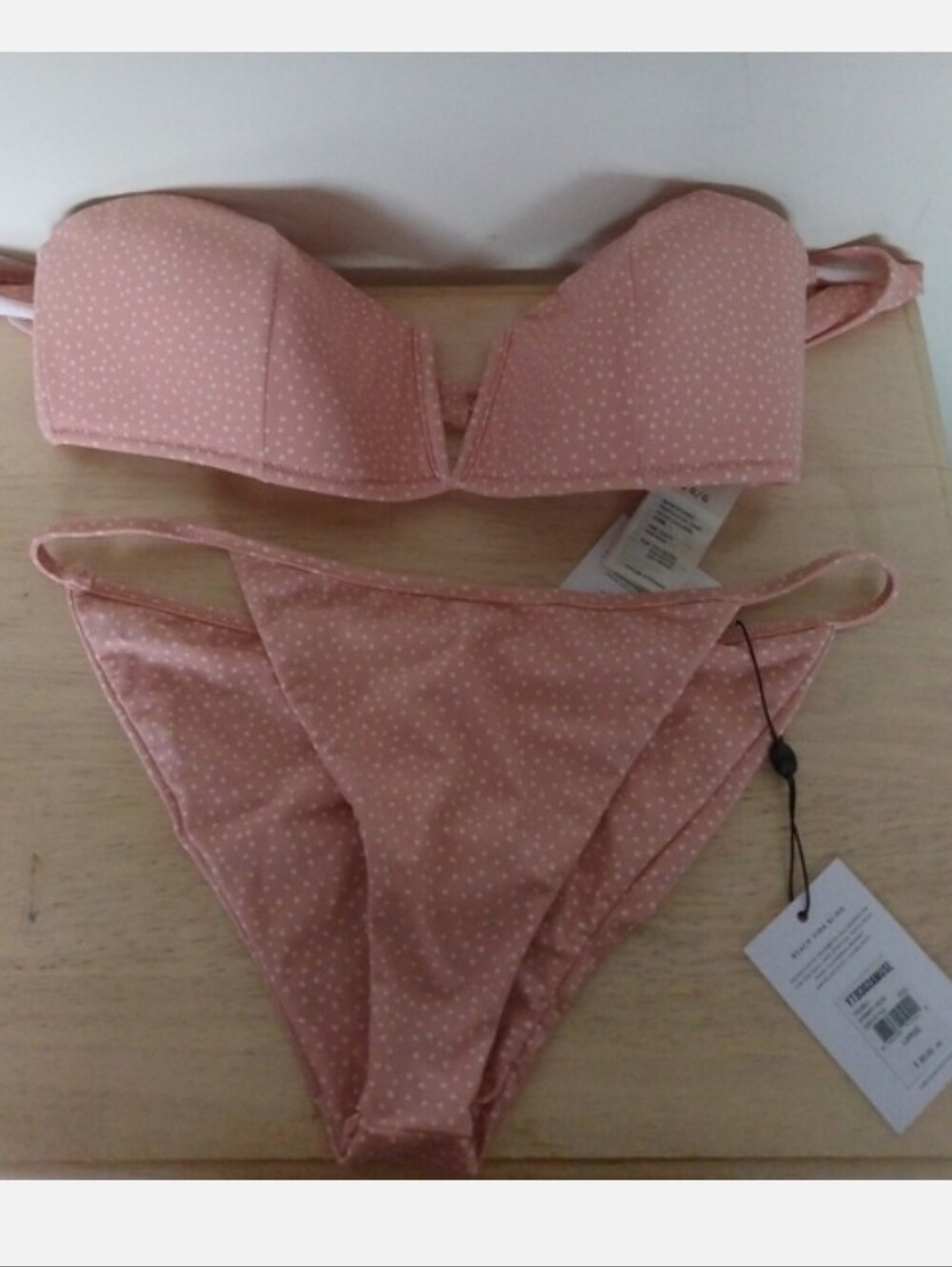 NWT Flynn Skye Amuse Society Pink Bikini Set Sz L